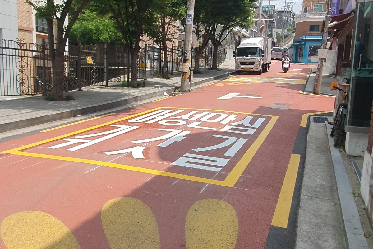 보행 라인 추가 견적 사례 — 주차라인도색 비용 시공 사례